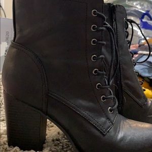 Express Heeled Combat Boots